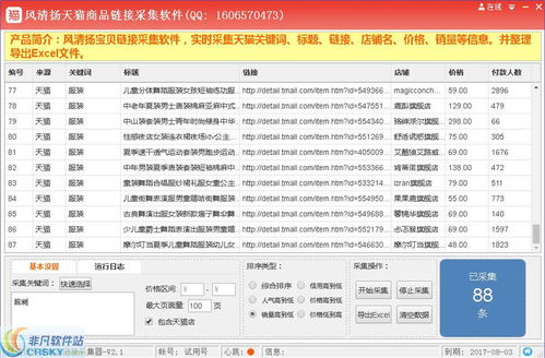 风清扬天猫商品链接采集软件界面预览 风清扬天猫商品链接采集软件界面图片